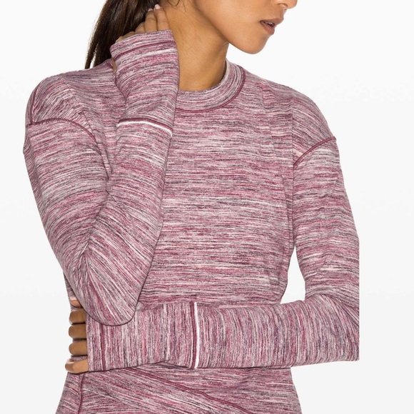 Lululemon Close to Crossing Long Sleeve Rulu Space Dye Camo Plumful Smoky Blush - Picture 2 of 13